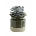 madam stoltz pot de fleur terre cuite bicolore vert beige