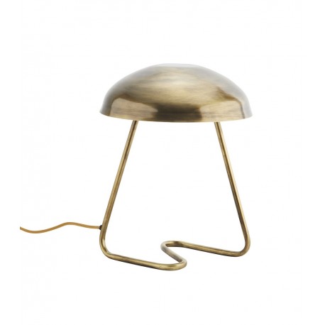 madam stoltz petite lampe de table metal dore