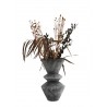 madam stoltz vase design terre cuite gris fonce aspect pierre