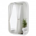 Miroir rectangulaire caoutchouc Umbra Hub blanc