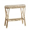 madam stoltz table console en tiges de bambou style retro camapagne