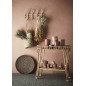 madam stoltz table console en tiges de bambou style retro camapagne