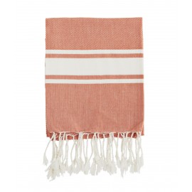 Serviette de hammam fouta Madam Stoltz orange