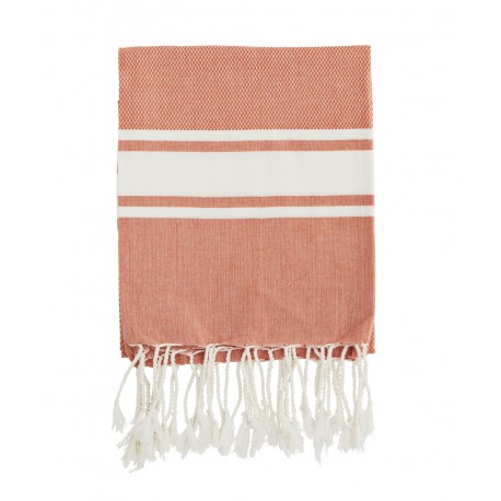 Serviette de hammam fouta Madam Stoltz orange