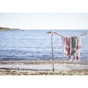 madam stoltz serviette de hammam fouta coton rose saumon orange