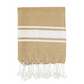 Beigefarbenes Hamam-Fouta-Handtuch von Madam Stoltz