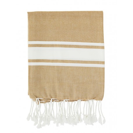 serviette de hammam fouta madam stoltz beige