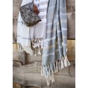 Fouta serviette de plage Madam Stoltz gris