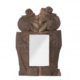 bloomingville petit miroir bois sculpté indien recycle hoda