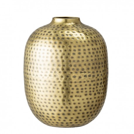bloomingville vase metal martele dore laiton ovale debbie