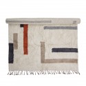 bloomingville tapis coton tufte motif geometrique colore jue