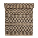 bloomingville tapis jute motif imprime geometrique noir