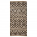 bloomingville tapis jute motif imprime geometrique noir