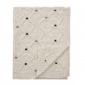 bloomingville plaid maille tricot coton broderie blanc ecru