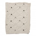 bloomingville plaid maille tricot coton broderie blanc ecru