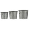 ib laursen set de 3 cache pots metal style seau 2 poignees