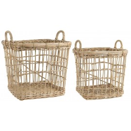 Panier rotin tressé léger IB Laursen (set de 2)