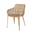 Fauteuil lounge rotin naturel Bloomingville Amira