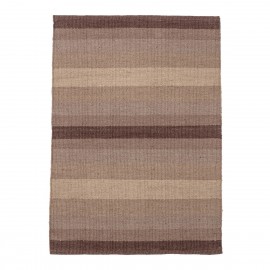 bloomingville petit tapis raye degrade marron brun