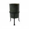 house doctor cache pot metal patine vert fer forge orga