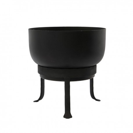 house doctor cache pot design sur pied fer forge metal noir veka