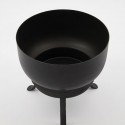 house doctor cache pot design sur pied fer forge metal noir veka