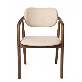 pols potten henry fauteuil de table classique elegant bois tissu beige