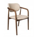pols potten henry fauteuil de table classique elegant bois tissu beige