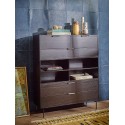 hk living meuble modulable design contemporain bois noir element c