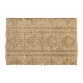 Petit tapis jute naturel motif Nordal Amaya