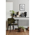 fauteuil de table chic bois noir velours cotele vert nordal esrum