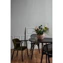 fauteuil de table chic bois noir velours cotele vert nordal esrum