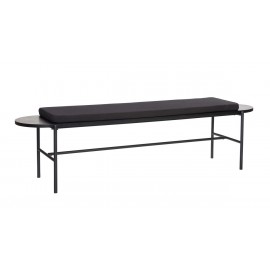 Banc design bois métal coussin Hübsch