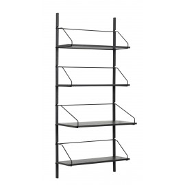 hubsch etagere murale cremaillere style industriel epuree metal noir