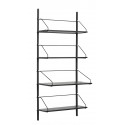 hubsch etagere murale cremaillere style industriel epuree metal noir