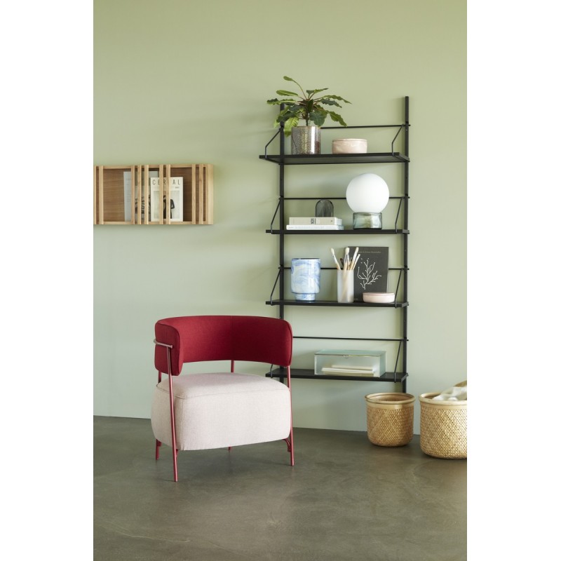 hubsch etagere murale cremaillere style industriel epuree metal noir -  Kdesign