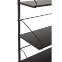 hubsch etagere murale cremaillere style industriel epuree metal noir