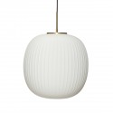 hubsch suspension design scandinave boule verre blanc texture laiton