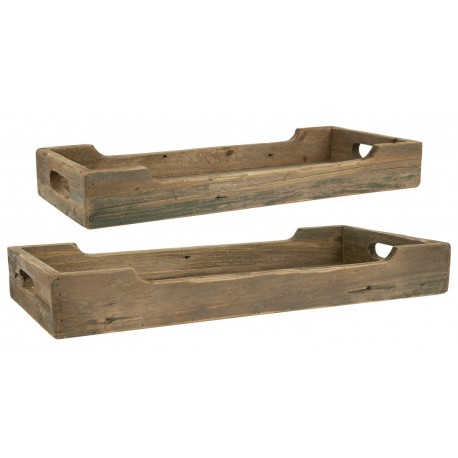 ib laursen plateau de cuisine bois style campagne rustique set de 2