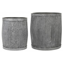 ib laursen grand cache pot metal strie style industriel design