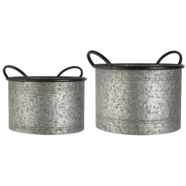 ib laursen cache pot metal industriel design contemporain set de 2