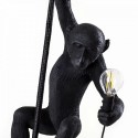 seletti monkey lamp suspension singe noir avec corde 14923