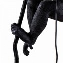 Suspension singe avec corde Seletti Monkey Lamp noir