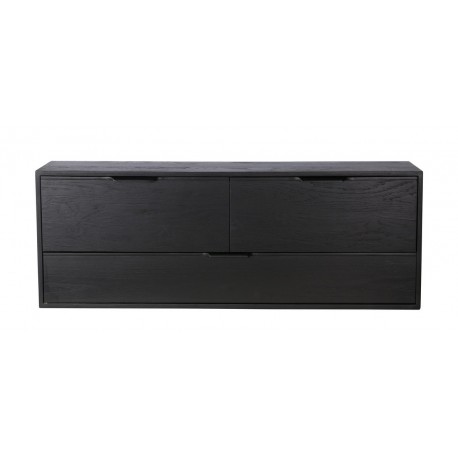 hk living meuble bois noir modulable commode design element d