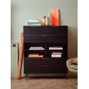 hk living meuble bois noir modulable commode design element d