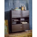 hk living meuble bois noir modulable commode design element d