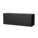 hk living meuble bois noir modulable commode design element d