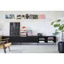 hk living meuble etagere modulable bois noir element a