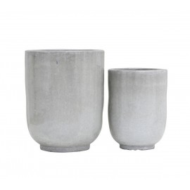 house doctor cache pot contemporain gris ceramique pho