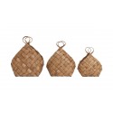 house doctor paniers design bois pin papier set de 3 conical